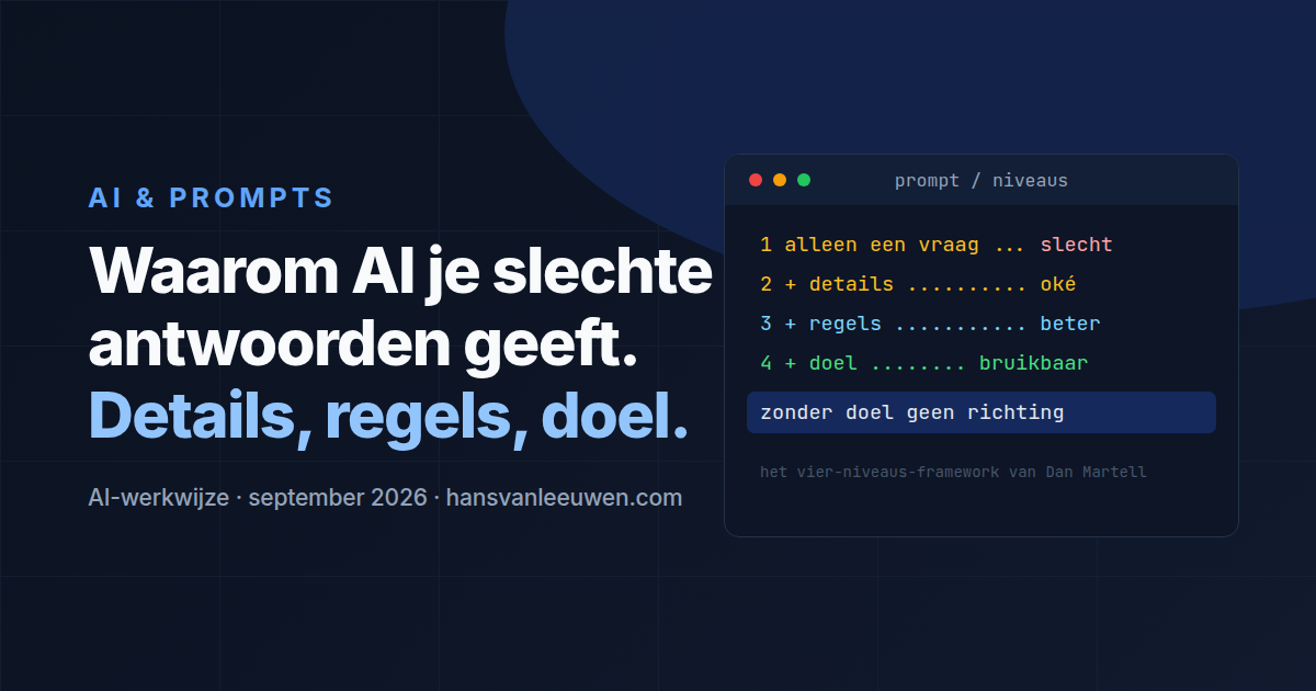 Waarom je slechte antwoorden krijgt van AI (en hoe je dat direct fixt)