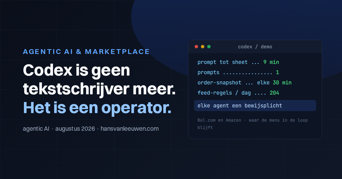Codex is geen tekstschrijver meer. Het is een operator.