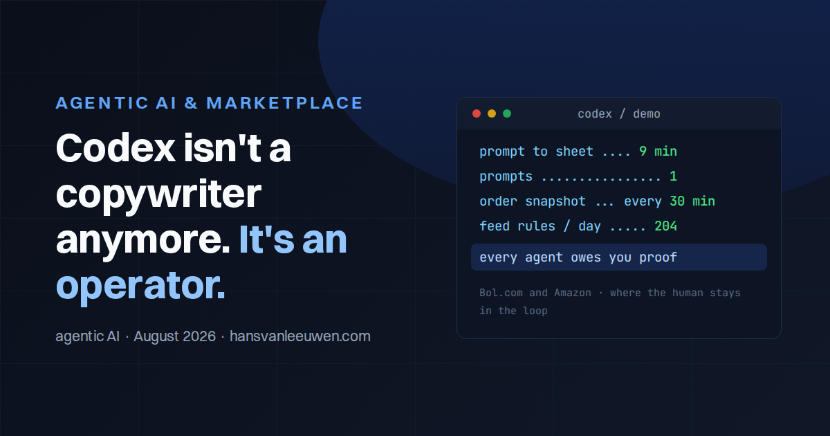 Codex isn't a copywriter anymore. It's an operator.