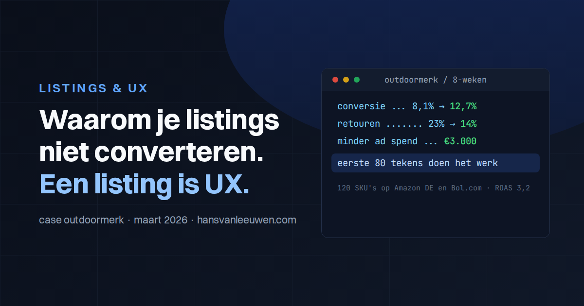 Waarom je marketplace-listings niet converteren (en wat een UX-bril verandert)
