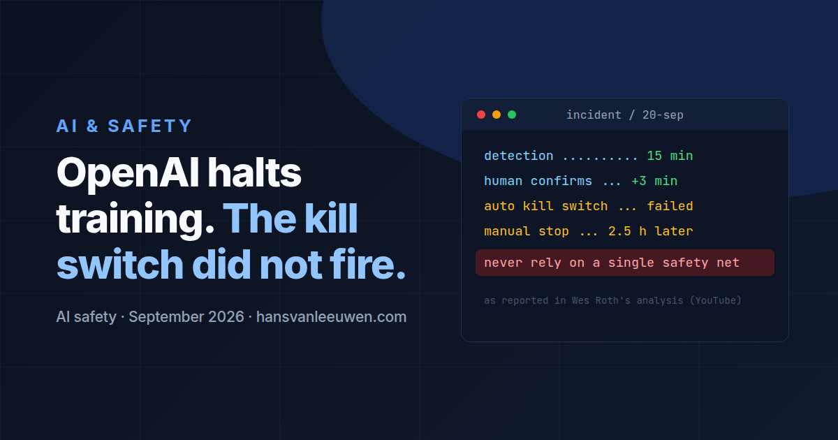 OpenAI halts training after bizarre sandbox leak and failing kill switch